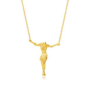 Collar con Colgante de Jesucristo, Diseño Sencillo, Venta al por Mayor, Joyería Turca Hecha a Mano en Plata de Ley 925 - Product Image 4