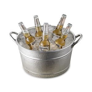 Prix le moins cher Baignoire à boissons galvanisée pour les fêtes Seau à glace en acier inoxydable pour les fêtes Seau à boissons - Product Image 4