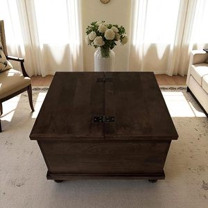 Table basse en bois couleur noyer plus Table centrale de rangement pour salon salle à manger Tables basses essentielles au meilleur prix - Product Image 4