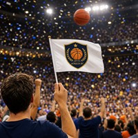 Drapeaux mini-guirlandes personnalisés pour clubs de basketball, 100 % polyester, à agiter à la main, avec mât en bambou, séchage rapide, écologiques
