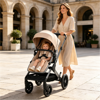 Poussette de luxe portable et pliable 3-en-1 pour bébé, nourrisson et tout-petit, avec nacelle et landau de voyage, OEM ODM
