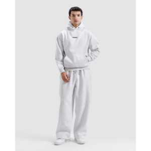 Sweat à capuche essentiel 100 % coton, en molleton épais, avec broderie 3D et impression sérigraphiée, coupe courte - Product Image 3