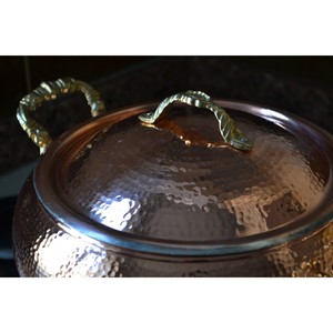 Customizable Logo Hammered Copper Casserole <b>Dish</b> with Lid Modern Nonstick Induction Ready Eco-Friendly - Product Image 5