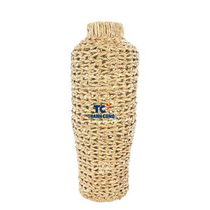 Vietnam fait à la main SEAGRASS VASE naturel tissé porte-fleurs décoratif pour ferme rustique et moderne décor à la maison - Product Image 1