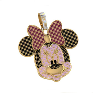 Pendentif Moissanite en or 14 carats poli breloque E couleur ronde coupe brillante VVS2 impeccable élégant luxe en gros bijoux Hip Hop - Product Image 5