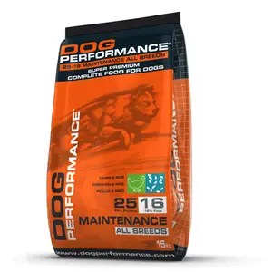 Best Dog Performance Recipe - Adult Chicken and Rice 25/16 15 kg - Consistent Quality for Peak Performance