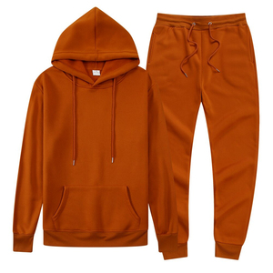 Sudadera con capucha para hombre y mujer, conjunto de chándal para correr, sudaderas con forro polar marrón, ropa de calle, jersey de moda, 2022 - Product Image 1