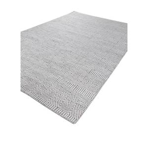 พรมขนสัตว์ทำมือ Abrash สีเทา-ดำ ลายเรขาคณิตแบบทอเรียบ สำหรับบ้าน รูปทรงสี่เหลี่ยมผืนผ้า ทางเดิน ADWP-13041 พรมข้างเตียง - Product Image 2