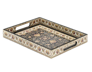 Ensemble de plateau en bois émaillé imprimé Vintage artisanal avec poignées pratiques jetables décor à la maison artisanat Emporium commande minimum 100 pièces - Product Image 4