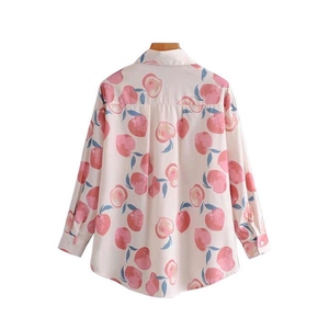 Camisas de mujer de manga larga de tela suave con cuello vuelto Venta al por mayor Moda sostenible Oem Odm Ropa de ajuste personalizado - Product Image 2