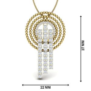 Ishi Diamonds 18k Gold Falling Lines Pendentif en diamant cultivé en laboratoire - Product Image 2