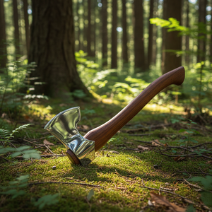 Hache industrielle multifonctionnelle portable en acier forgé à haute teneur en carbone avec manche en acier pour le camping, la coupe de bois de chauffage, la combustion et les travaux de bricolage - Product Image 5