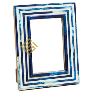 Haute qualité conception personnalisée cadre Photo indien fabriqué à la main Style moderne Top vente corne os résine bois prix de gros Logo - Product Image 4