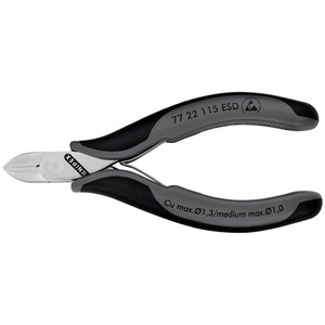 Cisailles électroniques latérales KNIPEX 115 mm de longueur, forme à 2 biseaux, sans polissage miroir, pour papier - Product Image 3