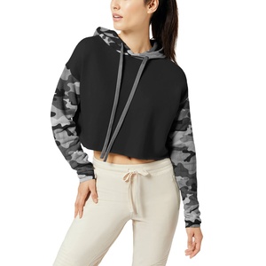 เสื้อฮู้ดเอวเล็กทรงหลวมสำหรับผู้หญิงเสื้อครอปมีฮู้ดสีพื้นเสื้อครอปลำลองแขนยาว2026 - Product Image 1