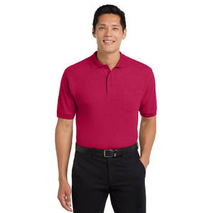 Camisa Polo Deportiva de Golf de Negocios de Manga Corta 100% Algodón con Tres/Dos Botones Personalizada - Product Image 1