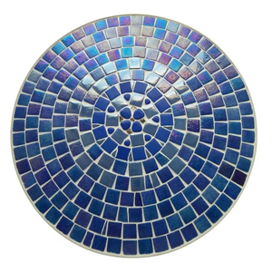 Dazzling <b>Mosaic</b> Side Table: Iridescent <b>Art</b> - Blue Coffee Table - Side Table - Livingroom Decor - Gift - Product Image 1