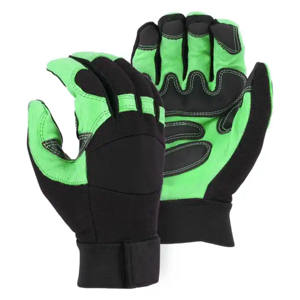 Amara Gants de travail en cuir synthétique lisse pour mécaniciens, protection de sécurité industrielle des bras, gants renforcés à usage général - Product Image 6