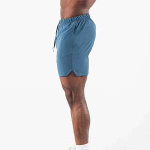 <b>Men</b> High Street Style Solid Pattern Quick Dry Gym <b>Shorts</b> Elastic Waist <b>Lightweight</b> Eco-Friendly Workout Training <b>Shorts</b> Blue - Product Image 4
