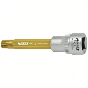 Hazet 1/2'' <b>Long</b> Square <b>Screwdriver</b> Socket with XZN Serration Profile - Product Image 2