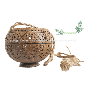 Portavelas de candelita de cáscara de coco orgánico 100% Star con muestra gratis y precio barato para exportar desde Eco2go Vietnam - Product Image 4