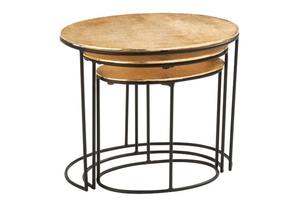 โต๊ะข้างอลูมิเนียมและเหล็กดีไซน์รูปไข่พร้อมพื้นผิวปอกระเจาสําหรับห้องนั่งเล่นและห้องนอน - Product Image 2