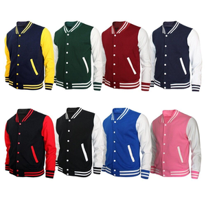 Chaquetas de Diseño Personalizadas al por Mayor, Chaqueta de Béisbol Informal con Logotipo, Chaqueta Universitaria Unisex de Algodón y Poliéster - Product Image 1