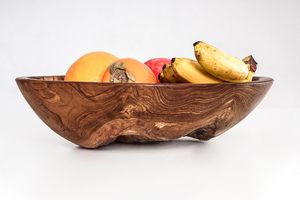 Tazón para Servir de Madera Ecológico Hecho a Mano con Acabado Rústico Natural Marrón, Apto para Lavavajillas y No Tóxico para Decoración del Hogar y Fiestas - Product Image 2
