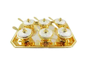 ถาดเสิร์ฟผลไม้อบแห้งดีไซน์ทันสมัยทำมือ พร้อมช้อน อุปกรณ์ครัวสำหรับตกแต่งโต๊ะอาหารที่บ้านและโรงแรม - Product Image 4