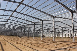 Tùy chỉnh prefab Multi-span liên tục nhiều span lớn kết cấu thép xây dựng nhà máy Kết Cấu Thép hội thảo - Product Image 2