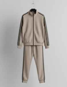 Conjunto Deportivo Casual de 2 Piezas para Hombre, Estampado y Liso, con Sudadera con Cremallera Completa y Pantalones Deportivos, 100% Algodón - Product Image 6