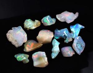 โอปอลเอธิโอเปียธรรมชาติรูปทรงแฟนซีคุณภาพสูง ขัดเงา/ดิบ หลายสี ขนาด 15x9มม.-26x16มม. สำหรับทำเครื่องประดับ - Product Image 1
