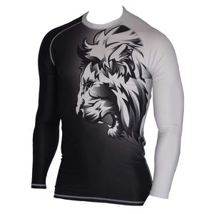 Hauts de compression pour hommes, sous-vêtements de sport, manches longues, séchage rapide, personnalisés, manches longues, blancs, pour la salle de sport - Product Image 3