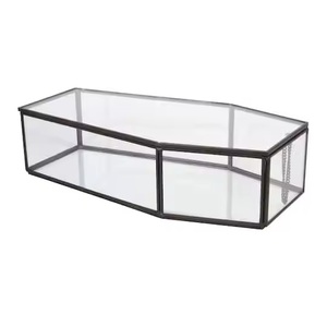 Boîte de rangement pour bijoux vintage en verre et laiton, de forme rectangulaire, sur mesure, décoration d'intérieur, vente en gros - Product Image 3
