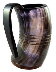 REFER MODÈLE VIKING BOIRE CORNE VIN TASSES À BIÈRE PREUVE DE FUITE Facile pour Voyage Bière Viking Tasse à Boire pour Noël - Product Image 2