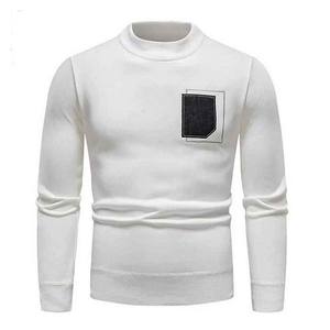 Winter New Fashion Style Pullover Solid Color Knitwear Fashion Sweater Men Round-Neck Sweaters Long Sleeve Cotton Breathable - Product Image 6