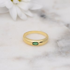 Increíble anillo de cúpula de piedras preciosas de Esmeralda profunda excelente de alta calidad, anillo de plata 925, anillo de piedras preciosas a un precio asequible para mujeres - Product Image 2