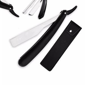 High Quality Barber Disposable Stainless Steel <b>Straight</b> Razors with Gold Plated Single Edge Blades - Product Image 3
