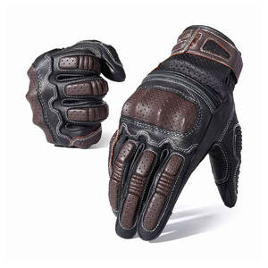 Nouveauté % Gants de moto en cuir de qualité supérieure Fabriqués sur mesure Respirants Protection UV Sports Unisexe Gants de moto - Product Image 1