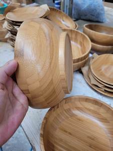 VENTA CALIENTE Cuenco de madera de bambú Hecho a mano Ecológico Personalizable Cuenco redondo natural Vietnam - Product Image 6