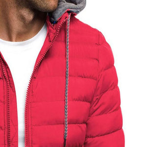 Doudoune légère d'hiver pour hommes, couleur unie, col à capuche, respirant, chaud avec poches, haute qualité, état neuf - Product Image 5