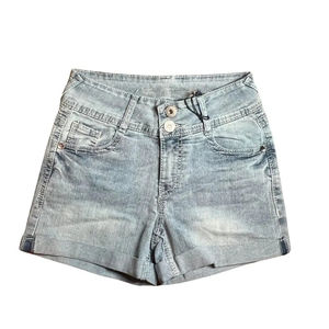 กางเกงยีนส์ขาสั้นเอวสูงของผู้หญิงระบายอากาศได้ดีแนะนำฤดูร้อน2025 - Product Image 1