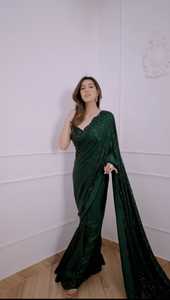 Emroidary – chemisier de travail georgette saree avec vêtements de bureau non cousus au prix le plus bas par alphanumero company - Product Image 2