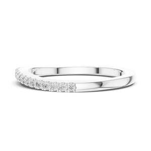 Bague éternité en diamant de laboratoire taille brillant rond 0,216 carats pour femme, clarté VVS-VS EF, or 18 carats, 14 carats, 10 carats et argent 925 - Product Image 6