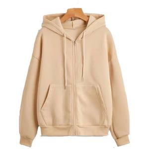 Sudaderas y sudaderas transpirables ecológicas para mujer, sudaderas informales de algodón con cremallera para mujer, sudaderas con capucha - Product Image 1