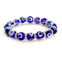 Mauvais œil pierre précieuse Bracelet en cristal fait à la main pierre Bracelet de guérison perles pierre avec Bracelet de charme