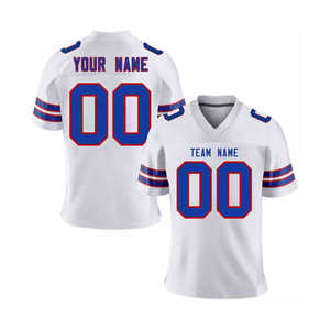 Camiseta de fútbol americano amarilla y morada personalizada, nombre del equipo, número, cuello en V, uniforme deportivo transpirable - Product Image 4