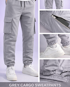 Pantalones Deportivos de Hombre Personalizados, Bordados, de Algodón y Elastano, Color Gris Jaspeado, de Alta Calidad, Tejidos - Product Image 6