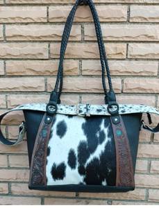 Bolso de hombro de cuero con flecos occidentales vintage con diseño bohemio único, perfecto para accesorios de moda para mujer - Product Image 4