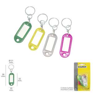 Porta Etichette per Portachiavi (Confezione Blister da 4) - Product Image 1